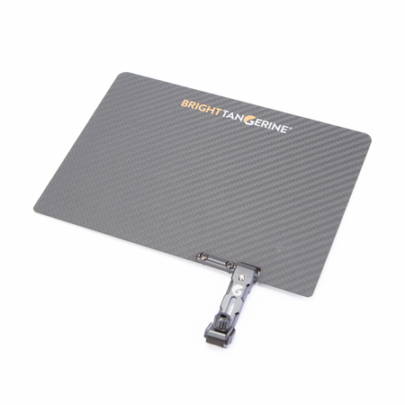 Bright Tangerine Retractable Carbon Fiber Top Flag for Misfit Atom Matte Box