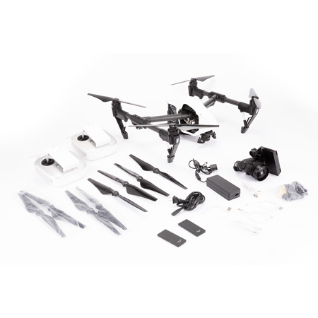 DJI Inspire 1 RAW Quadcopter with ZENMUSE X5R Camera and 3-Axis Gimbal - Bundle With 2x DJI Part 2 512GB SSD for Zenmuse X5R Camera