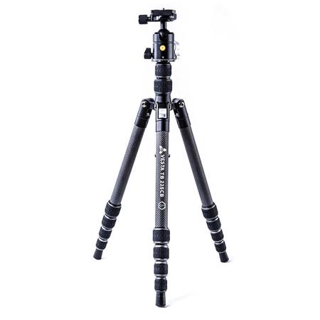 Vanguard VESTA TB 235CB 5-Section Carbon Fiber Travel Tripod with T-51 Ball Head, Black