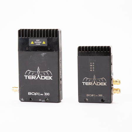 Teradek Bolt Pro 300 TX/RX SDI/HDMI Wireless Video Transceiver Set, 17dBm EIRP (Transmitter) / 15dBm EIRP (Receiver) RF Power, 48kHz 24-bit PCM