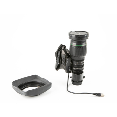 Canon HJ14ex4.3B Wide Angle Portable HDTV Production Lens, 14x Zoom Ratio, 0.98' / 0.3m Minimum Object Distance, 0.17" / 4.3mm Focal Range For 2/3" Bayonet Mounts