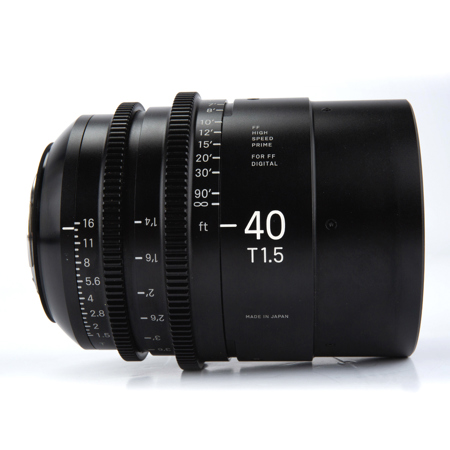 Sigma 40mm T1.5 FF High-Speed Prime Lens - (Feet), EF Mount SKU#1885144