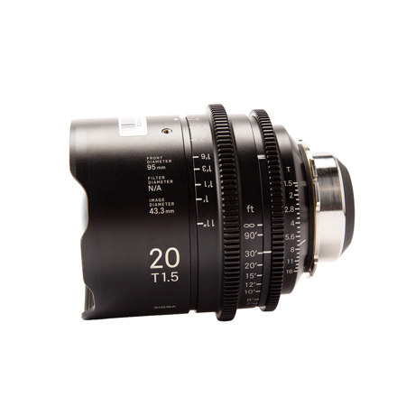 Sigma 20mm T1.5 FF High-Speed Prime Lens - (Feet), PL Mount SKU#1902358
