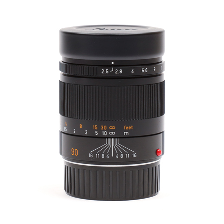 Leica 90mm f/2.5 Summarit-M Telephoto Manual Focus Lens for M System, Black, 6-Bits