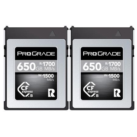 Prograde Digital Cobalt Series 650GB CFexpress Type-B 2.0 Memory Card, 2-Pack