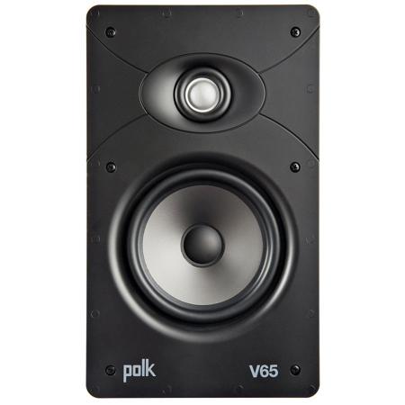 Polk Audio V65 High Performance Vanishing In-Wall Speaker - Single,White 1905300