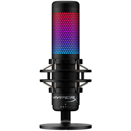 HyperX QuadCast S RGB Multi-Pattern USB Condenser Microphone, Black