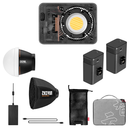 Zhiyun PLX105 MOLUS X60 60W Bi-Color Pocket COB LED Light Pro Kit
