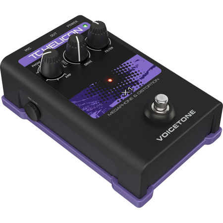 TC Helicon TC Helicon VoiceTone X1 Single-Button Stompbox for Dramatic Megaphone and Distortion Vocal Effects