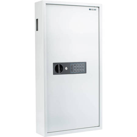 Barska 180 Key Dual Lock Deadbolt Cabinet Digital Keypad Wall Safe, White
