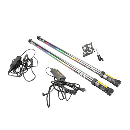 GVM BD100D 30W RGB LED Tube Wand 2-Light Kit with Internal Batteries