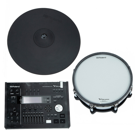 Roland V-Drums Sound Module with PD-140DS V-Pad and CY-18DR V-Cymbal Ride