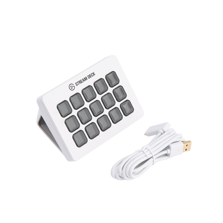 Used Elgato Stream Deck MK.2 Keypad with 15 Customizable LCD Keys, White undefined