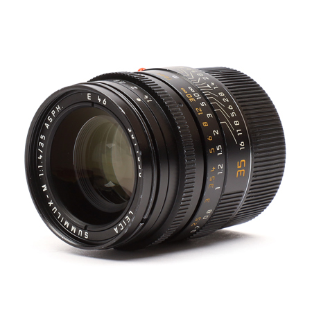 Pre Asph Leica 11874 Leica 35mm Summilux-M ASPH Lens, Black, With