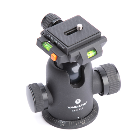 Vanguard SBH-250 Fluid Ballhead with Quick Release for the Elite and Tracker Tripods, Supports 44 lbs.
