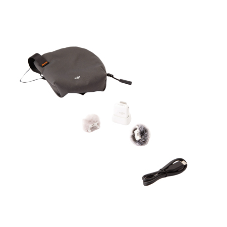 DJI Mic Mini Clip-On Transmitter with Built-In Microphone, Arctic White
