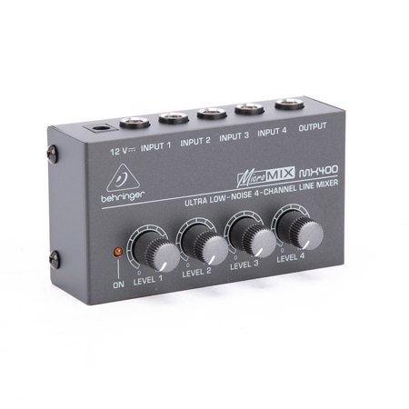 Behringer Micromix MX400 Ultra Low-Noise 4-Channel Line Mixer - SKU#1932397