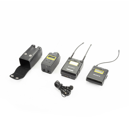 Sony URX-P03D Wireless System, Includes 2-CH Portable Receiver, Belt-Pack Transmitter with Lav Mic, and Plug-On Transmitter, Frequency: 470-542MHz