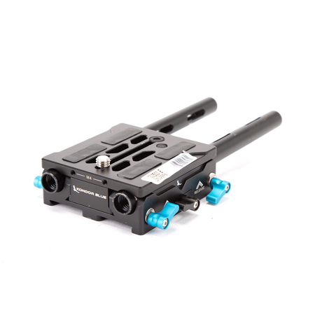Kondor Blue LWS ARRI Bridge Plate with Riser Plate for C70/BMPCC 6K Pro/URSA Mini/FX6/Venice, Raven Black