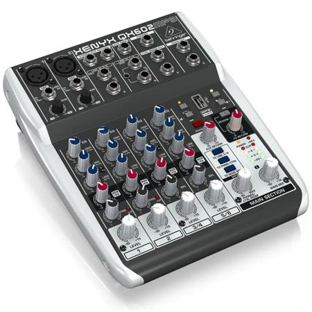 Behringer XENYX QX602MP3 Premium 6-Input 2-Bus Mixer - SKU#1940358