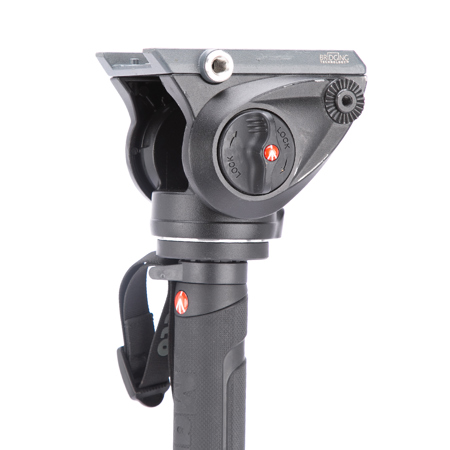 Manfrotto XPRO Monopod+ 4-Section Aluminum Monopod with Fluid Video Head