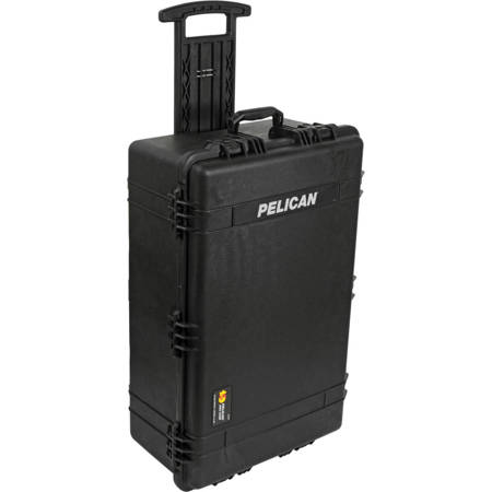 Pelican 1650 Waterproof Carry-on-Case with Yellow/Black Divider Set and Wheels