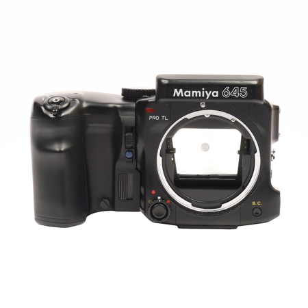 Mamiya 645 Pro TL Medium Format SLR Camera Body with Waist-Level Finder & Power Grip WG402
