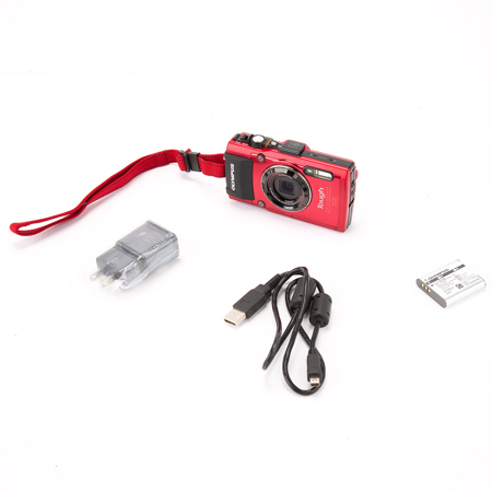 Olympus Stylus Tough TG-4 Digital Camera, 16MP, 4x Optical Zoom, 1080p Full HD Video, GPS, Wi-Fi, iAuto, Waterproof, Red