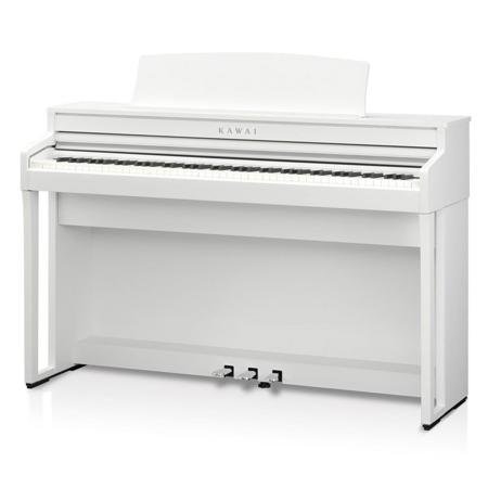 Kawai CA49 88-Key Grand Feel Compact Digital Piano with Bench, Premium Satin White