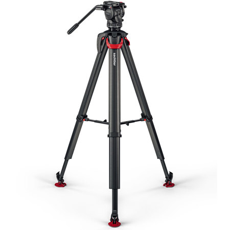 Sachtler aktiv8 Sideload Fluid Head System with Flowtech75 Tripod & Mid-Level Spreader