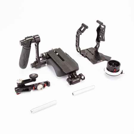 Shape C52BRFFP Baseplate with Left Handle, Cage and Follow Focus Pro for Canon C500 Mark II Camera