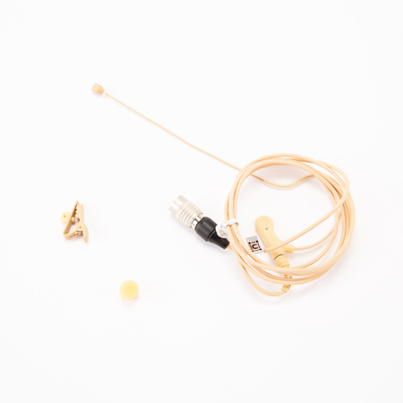 U-Voice UVS70D H4P Detachable Mini Headset Microphone for Audio Technica (Tan Color)