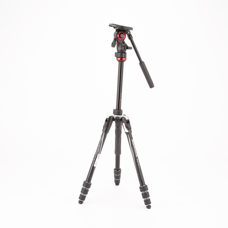 Manfrotto Befree Live Aluminum Video Tripod Kit with Fluid Head, M-Lock Twist Leg Locks, Easy Link, 59" Max Height, 8.8 lbs Capacity