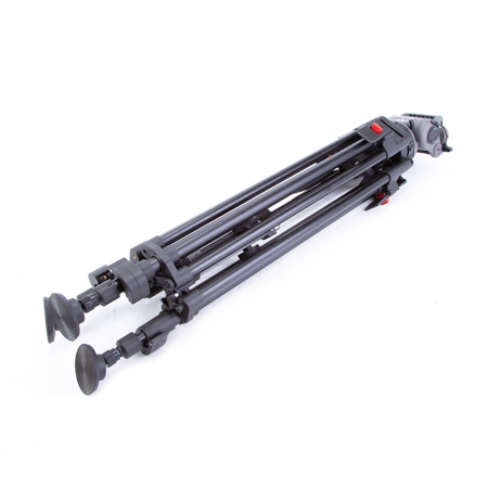 Cartoni HiDV Video Tripod System with HiDV Fluid Head, 75mm Ball Base, Supports 11.0 lbs