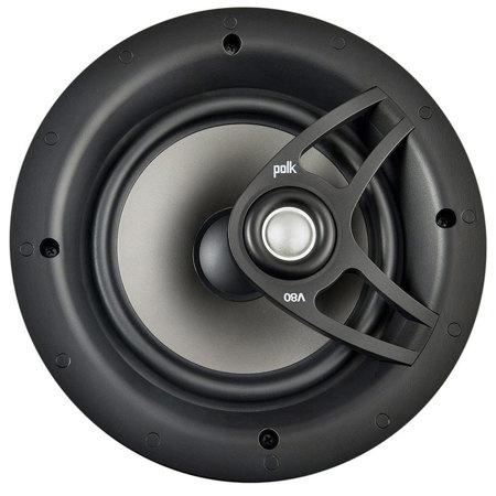 Polk Audio V80 High Performance Vanishing In-Ceiling Speaker, Single, White