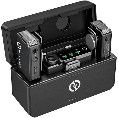 Hollyland LARK MAX Duo 2.4GHz 2-Person Wireless Lavalier Microphone System, Black