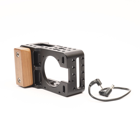XLCS Designs BMPCC OG Cage, Wooden Handle, HDMI Lock & 12V Cable Lock Kit