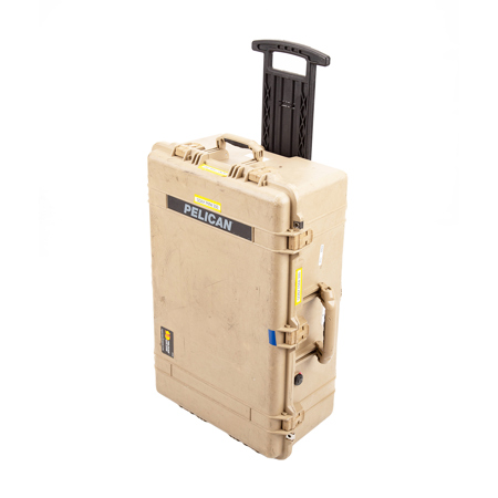 Pelican 1650 Watertight Hard Case with Wheels without Foam - Desert Tan