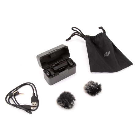 DJI Mic Mini 2.4GHz 2-Person Clip-On Digital Wireless Microphone System with Charging Case