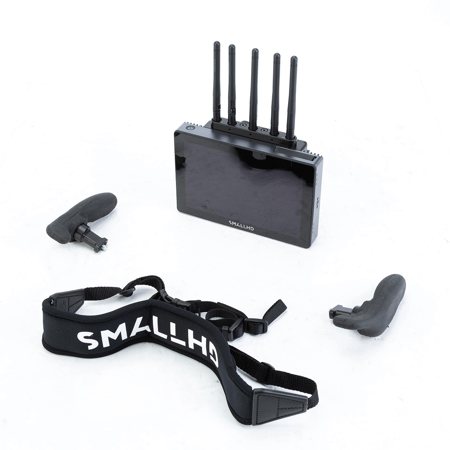 SmallHD Indie 7 7" Full HD 16:9 Touchscreen On-Camera Monitor, Bundle with Teradek Bolt 6 1500 V-Mount Receiver Module and Rubber Handles