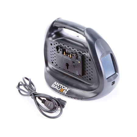 Anton Bauer Performance DUAL Charger, 2 Position Simultaneous Fast Charging, 70 Watt Output - Gold Mount