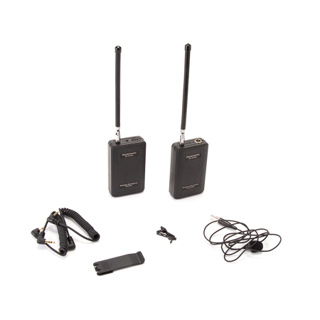 Saramonic Wireless 4-Channel VHF Lavalier Omnidirectional Microphone System, Includes Belt-Pack Transmitter, Receiver, Cold Shoe Mount Adapter