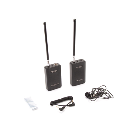 Saramonic Wireless 4-Channel VHF Lavalier Omnidirectional Microphone System, Includes Belt-Pack Transmitter, Receiver, Cold Shoe Mount Adapter