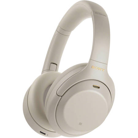 Sony WH-1000XM4 Over the Ear Noise Cancelling Headphones, Silver