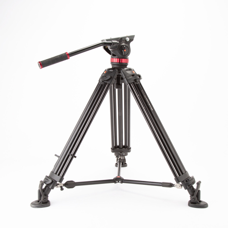 Manfrotto MVH502A Fluid Head and 546B Tripod System #MVH502A,546BK-1 (15.4 lb Load Capacity)