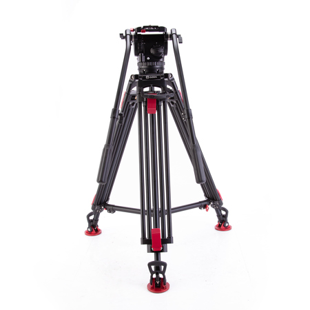 OZEN 12AL2S 3-Section Aluminum Tripod with AGILE 12S 100mm Fluid Head and S-Loc Plate