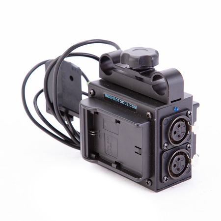 IndiPRO Power Grid & XLR Audio Box with Dual LP-E6 Plates for Sony a7 Camera