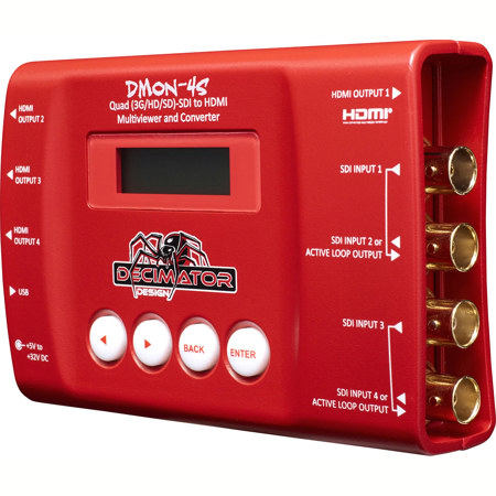 Decimator DMON-4S Quad (3G/HD/SD)-SDI to HDMI Multiviewer and Converter