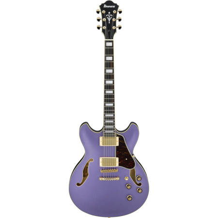Ibanez Artcore AS73G Semi-Hollow Double Cutaway 6-String Electric Guitar, 22 Frets, Maple Body, Speed Neck, Bound Rosewood Fretboard, Passive Pickup, Satin, Metallic Purple Flat
