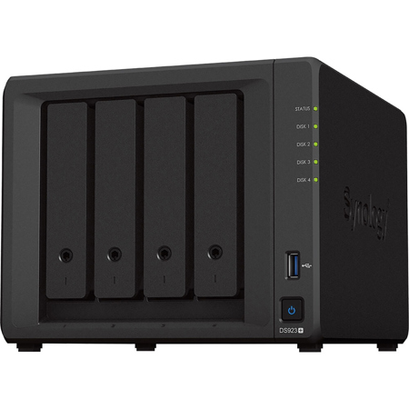 Synology DiskStation DS923+ 4-Bay NAS Enclosure, AMD Ryzen R1600 CPU, Diskless